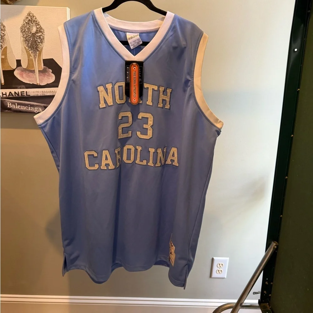 NWT Adidas/True School Authentic UNC 23 Michael Jordan Jersey MSRP $300 - Picture 4 of 13